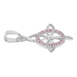 Dije Plata 925 Nudo de Bruja Celta con Zirconia Rosa - Imagen 6