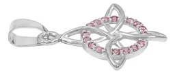 Dije Plata 925 Nudo de Bruja Celta con Zirconia Rosa - Imagen 6