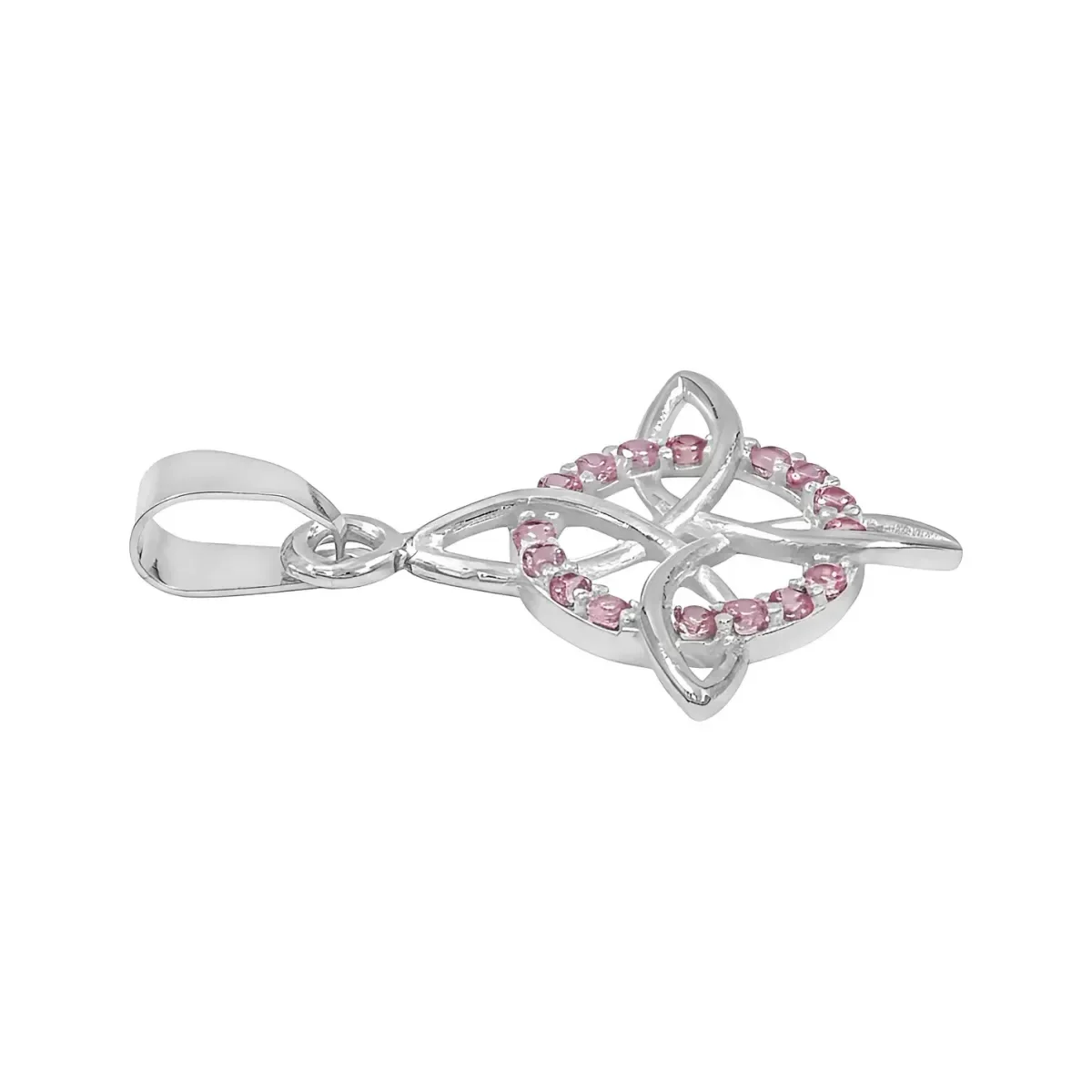 Dije Plata 925 Nudo de Bruja Celta con Zirconia Rosa - Imagen 6