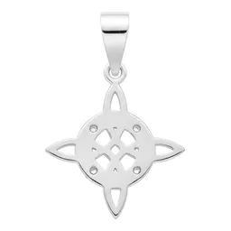Dije Plata .925 Nudo de Bruja Celta con Zirconia Transparente - Imagen 3