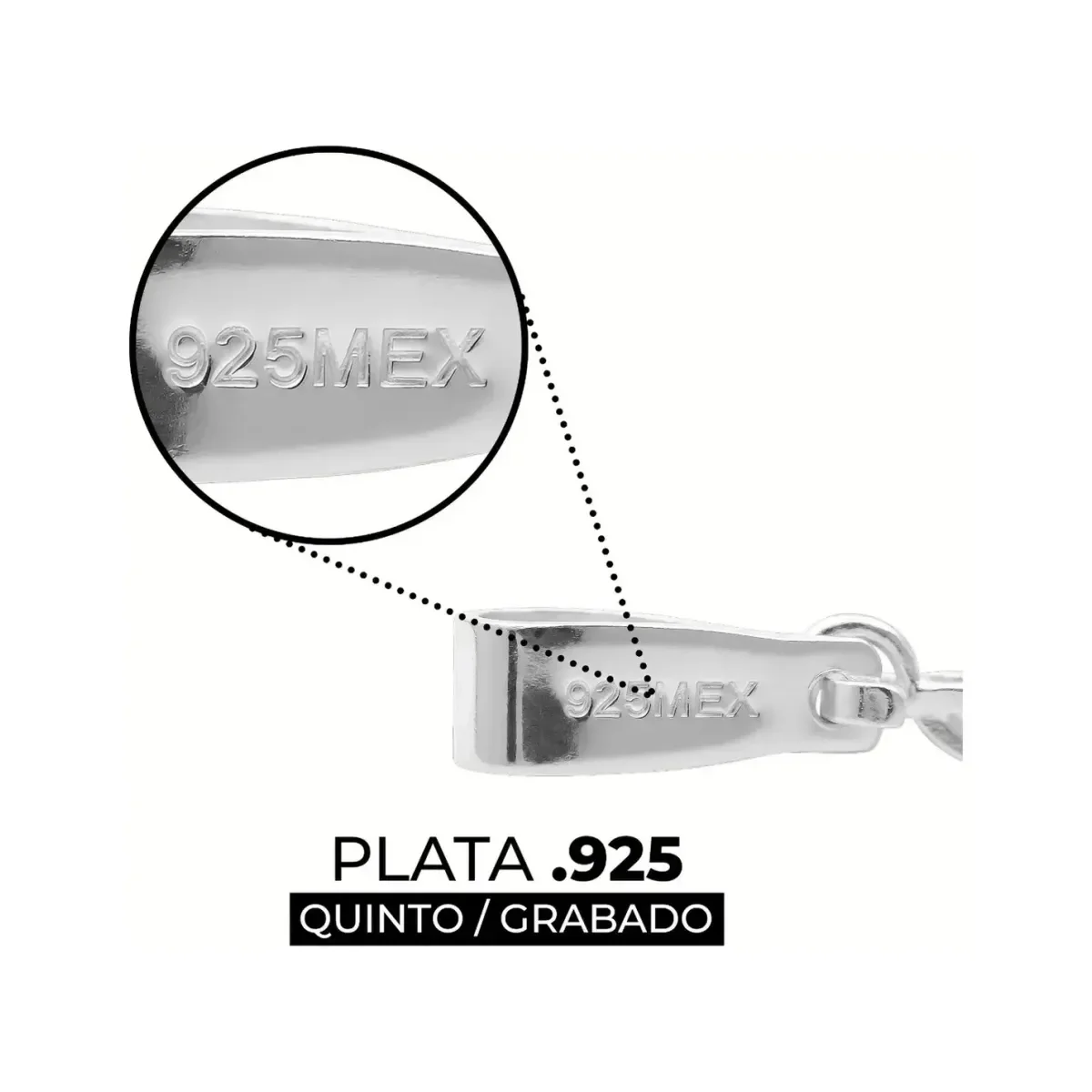 Dije Plata .925 Nudo de Bruja Celta con Zirconia Transparente - Imagen 4