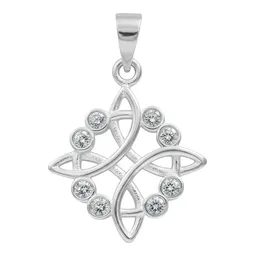 Dije Plata 925 Nudo de Bruja Celta con Zirconia - Imagen 1