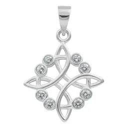 Dije Plata 925 Nudo de Bruja Celta con Zirconia - Imagen 1