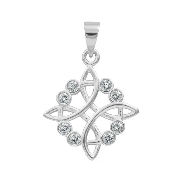 Dije Plata 925 Nudo de Bruja Celta con Zirconia - Imagen 1