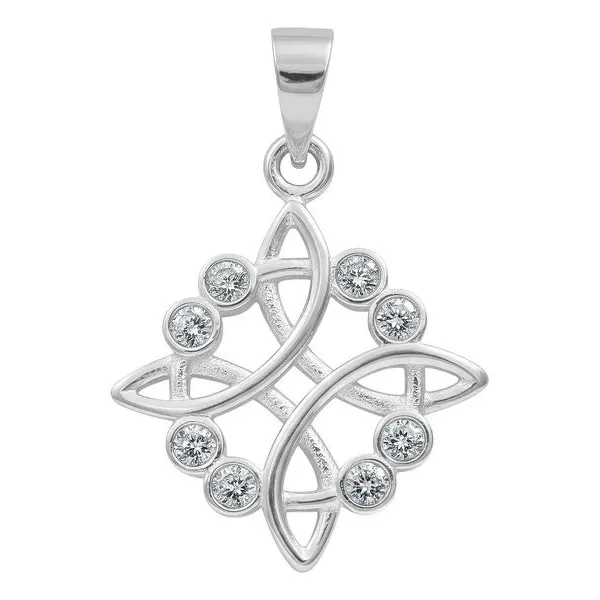 Dije Plata 925 Nudo de Bruja Celta con Zirconia - Imagen 1