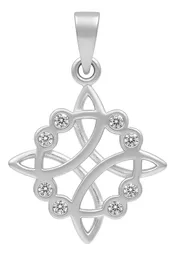 Dije Plata 925 Nudo de Bruja Celta con Zirconia - Imagen 2