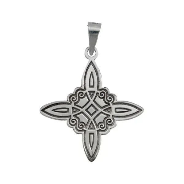 Dije Plata .925 Nudo de Bruja Celta Grabado Láser Protección - Imagen 1