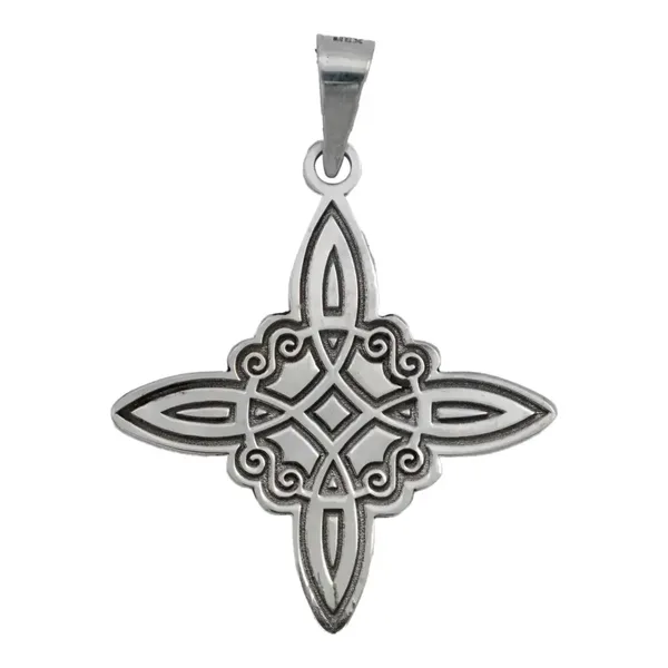 Dije Plata .925 Nudo de Bruja Celta Grabado Láser Protección - Imagen 1