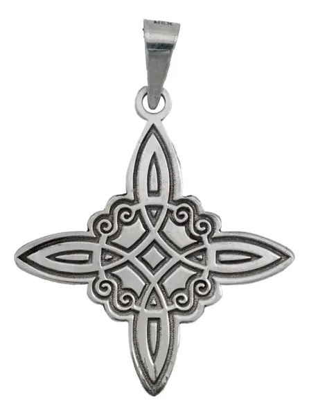 Dije Plata .925 Nudo de Bruja Celta Grabado Láser Protección - Imagen 1