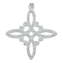 Dije Plata .925 Nudo de Bruja con Zirconia Blanca Protección Mística - Imagen 2
