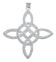 Dije Plata 925 Nudo de Bruja con Zirconia Blanca - Imagen 2