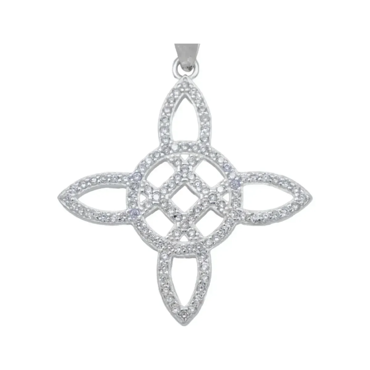 Dije Plata 925 Nudo de Bruja con Zirconia Blanca - Imagen 2