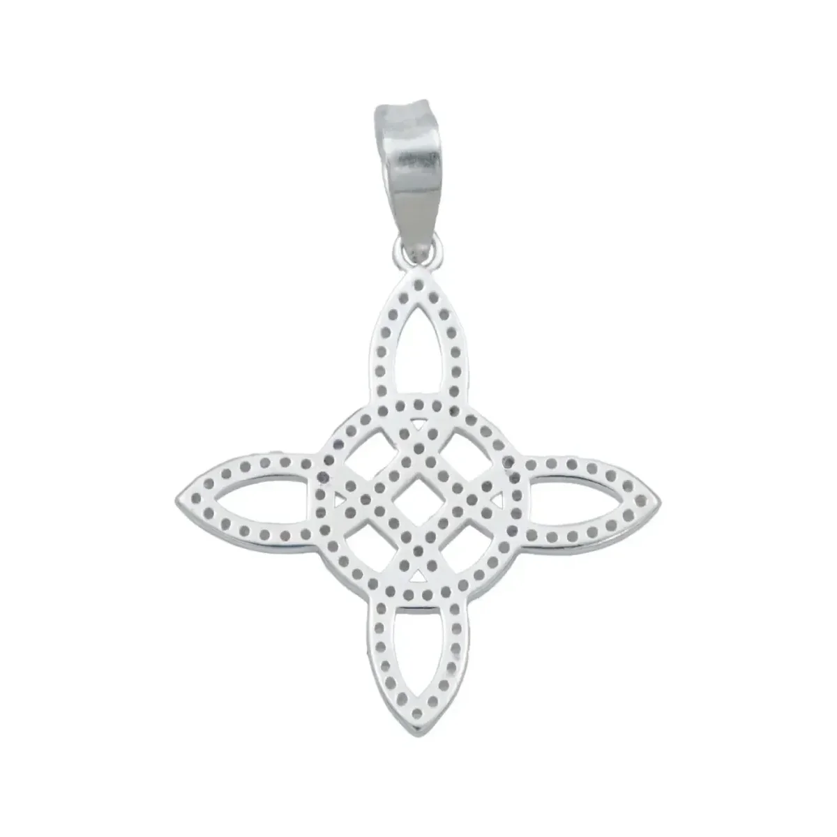 Dije Plata 925 Nudo de Bruja con Zirconia Blanca - Imagen 3