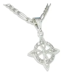 Dije Plata .925 Nudo de Bruja con Zirconia Cúbica - Imagen 2
