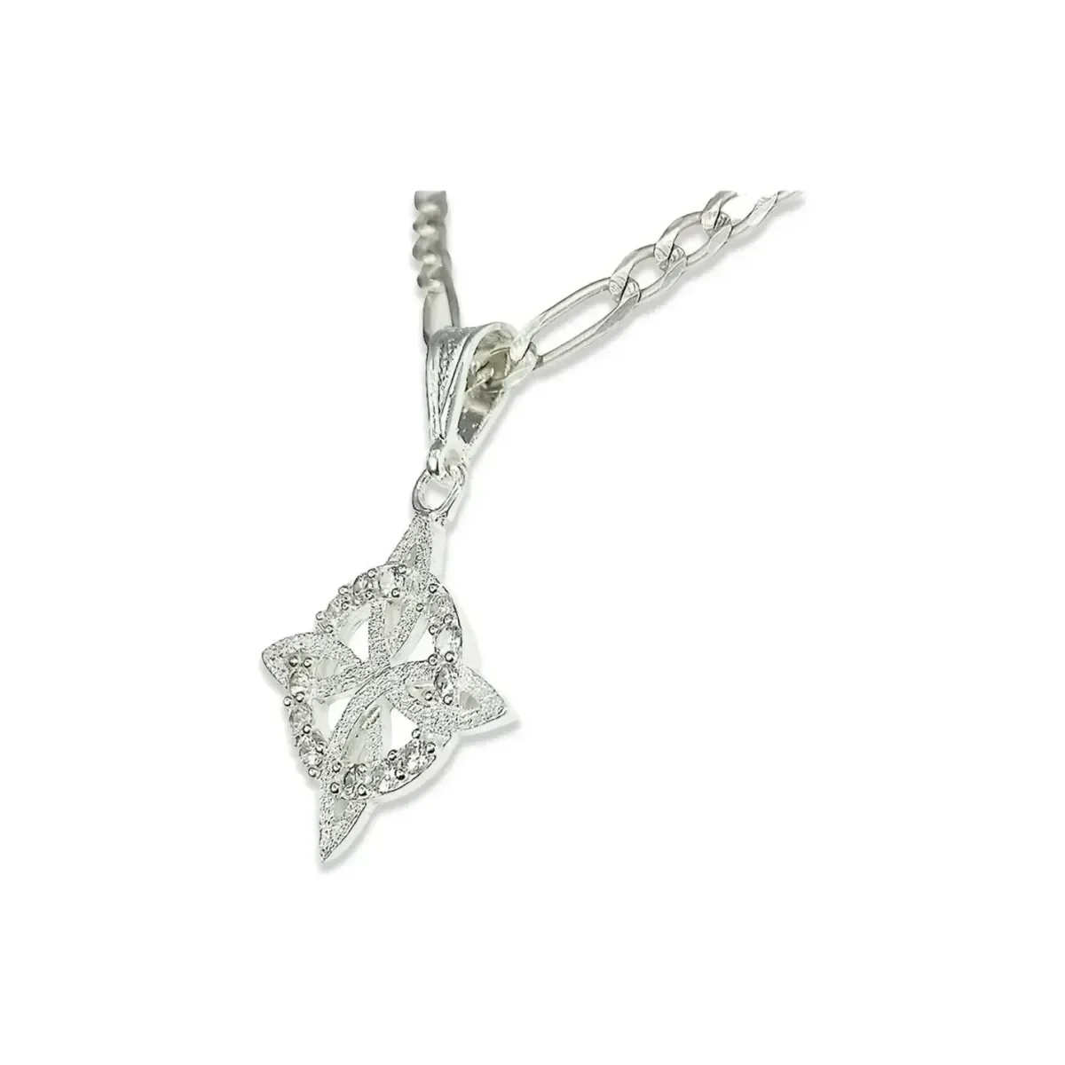 Dije Plata .925 Nudo de Bruja con Zirconia Cúbica - Imagen 3