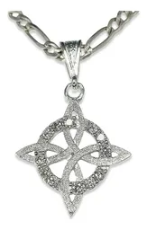 Dije Plata .925 Nudo de Bruja con Zirconia Cúbica - Imagen 4