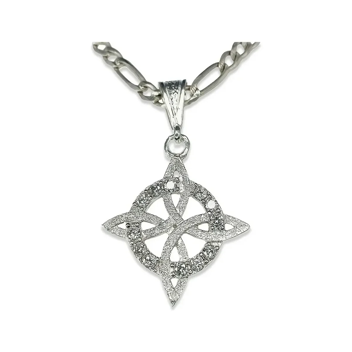 Dije Plata .925 Nudo de Bruja con Zirconia Cúbica - Imagen 4