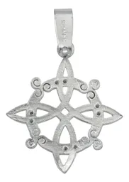 Dije Plata 925 Nudo de Bruja con Zirconia Transparente - Imagen 3