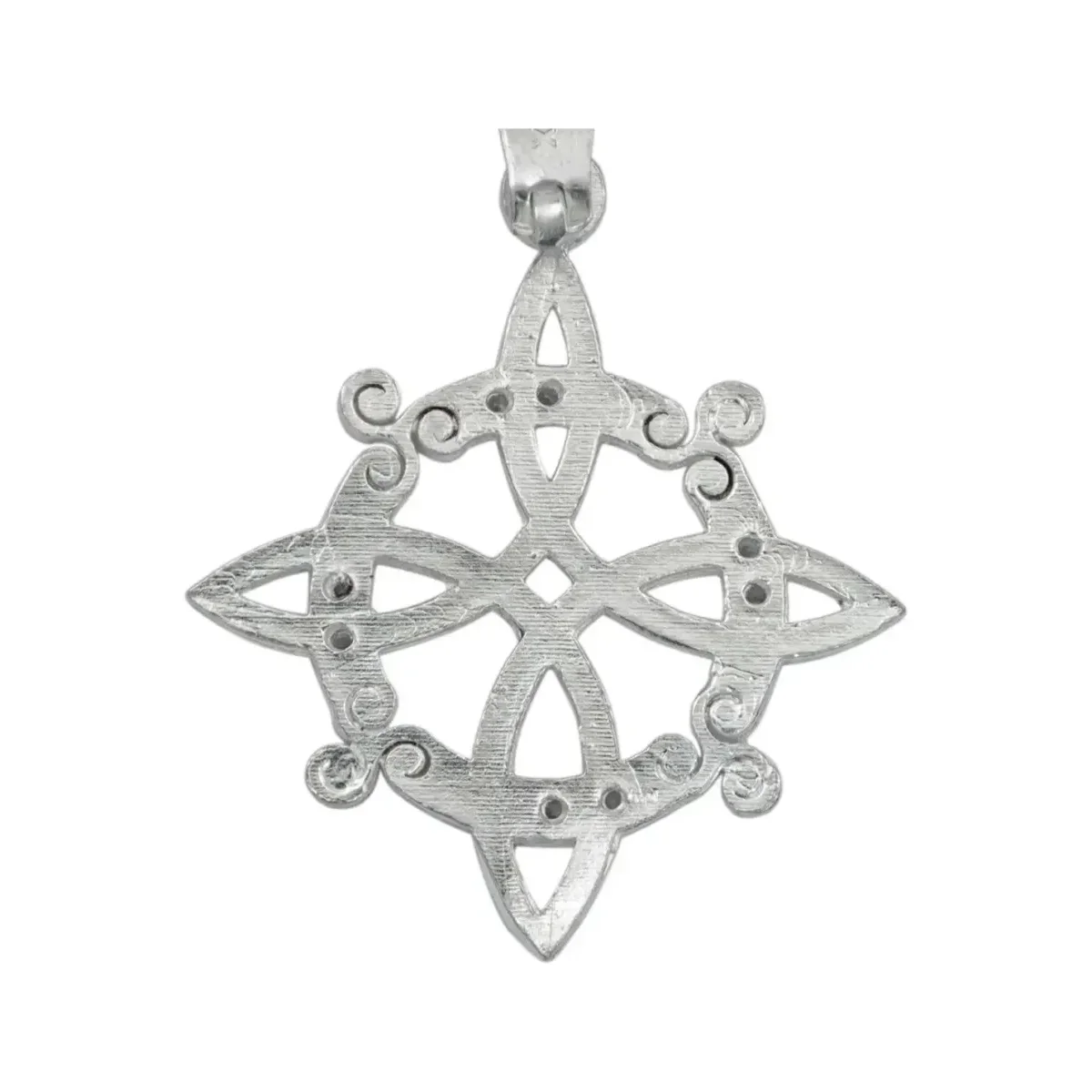 Dije Plata 925 Nudo de Bruja con Zirconia Transparente - Imagen 4