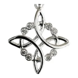 Dije Plata .925 Nudo de Bruja con Zirconia Transparente - Imagen 2