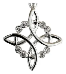 Dije Plata .925 Nudo de Bruja con Zirconia Transparente - Imagen 2
