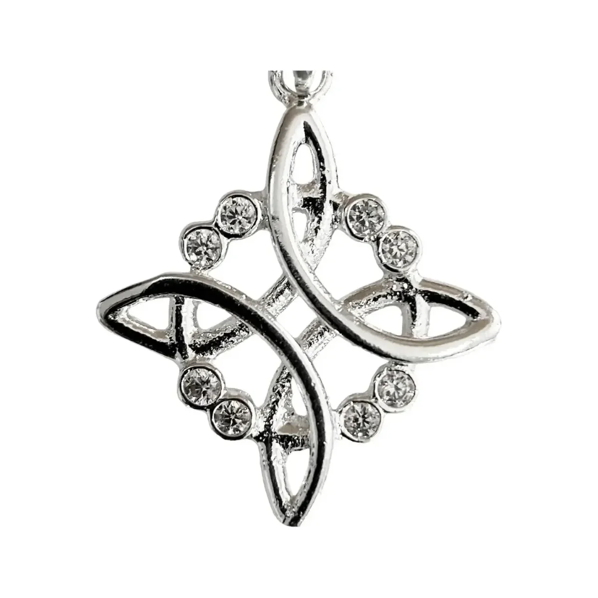 Dije Plata .925 Nudo de Bruja con Zirconia Transparente - Imagen 2