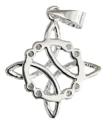Dije Plata .925 Nudo de Bruja con Zirconia Transparente - Imagen 3