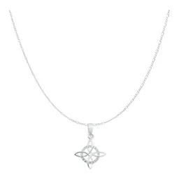Dije Plata 925 Nudo de Bruja con Zirconia y Cadena 55cm - Imagen 2
