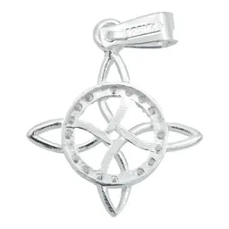 Dije Plata 925 Nudo de Bruja con Zirconia y Cadena 55cm - Imagen 4