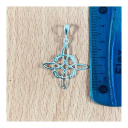 Dije Plata .925 Nudo de Bruja Grande Amuleto Protector - Imagen 3