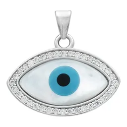 Dije Plata .925 Ojo Turco con Zirconia para Protección - Imagen 1