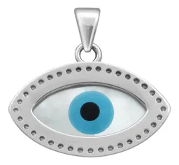 Dije Plata .925 Ojo Turco con Zirconia para Protección - Imagen 2