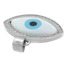 Dije Plata .925 Ojo Turco con Zirconia para Protección - Imagen 5