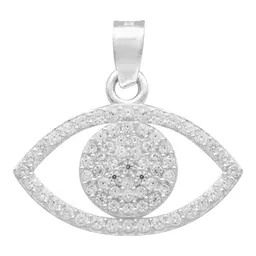 Dije Plata 925 Ojo Turco Zirconia Amuleto Protección - Imagen 1