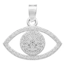Dije Plata 925 Ojo Turco Zirconia Amuleto Protección - Imagen 1