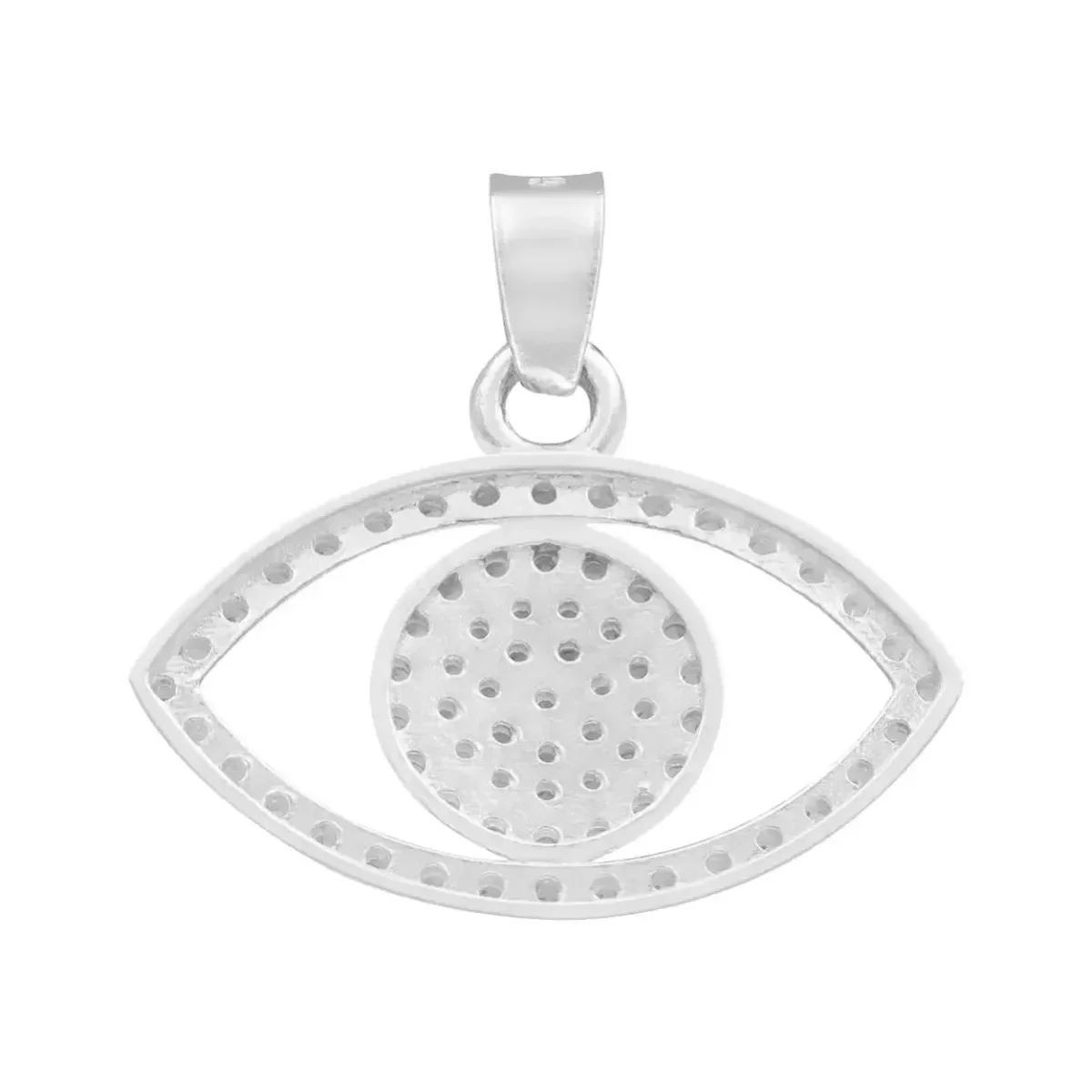 Dije Plata 925 Ojo Turco Zirconia Amuleto Protección - Imagen 2