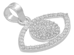 Dije Plata 925 Ojo Turco Zirconia Amuleto Protección - Imagen 3