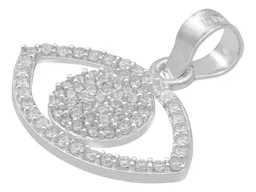 Dije Plata 925 Ojo Turco Zirconia Amuleto Protección - Imagen 4