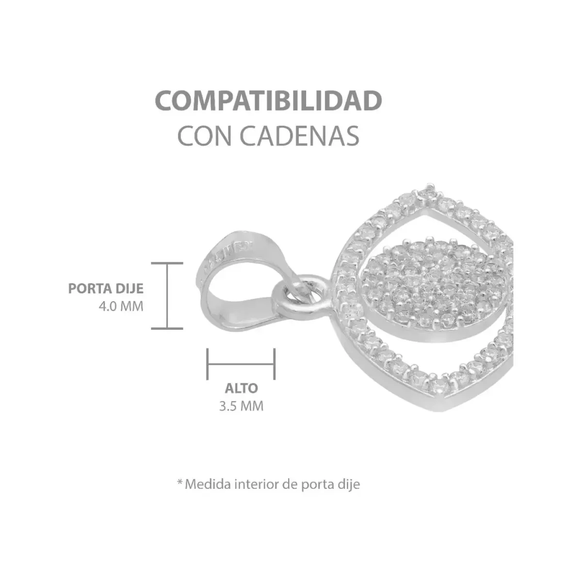 Dije Plata 925 Ojo Turco Zirconia Amuleto Protección - Imagen 6