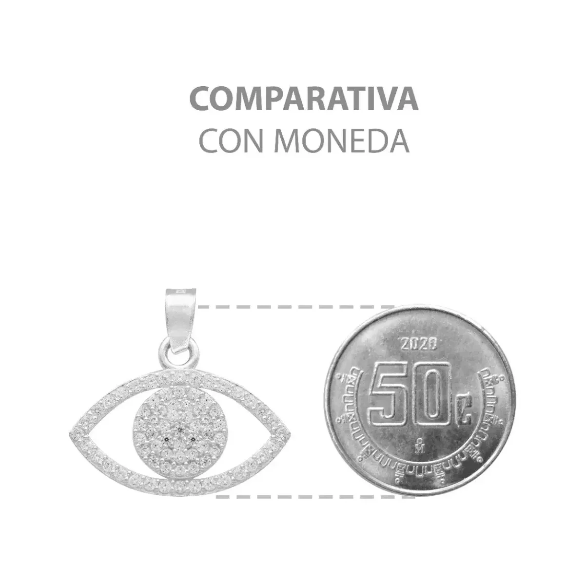 Dije Plata 925 Ojo Turco Zirconia Amuleto Protección - Imagen 8