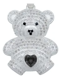 Dije Plata .925 Osito con Corazón y Zirconia Azul - Imagen 2