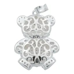 Dije Plata .925 Osito con Corazón y Zirconia Azul - Imagen 3