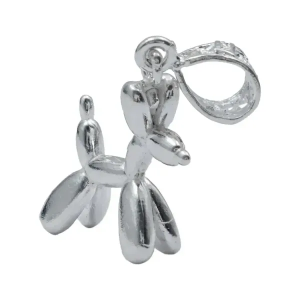 Dije Plata .925 Perrito Inflable Diseño Caricatura - Imagen 1