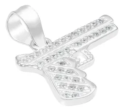 Dije Plata 925 Pistola con Zirconia para Hombre - Imagen 3