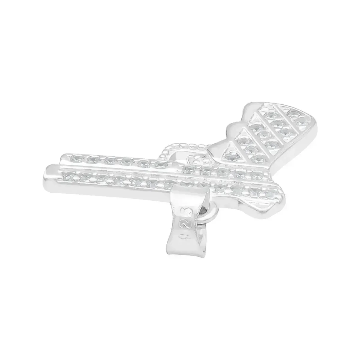 Dije Plata 925 Pistola con Zirconia para Hombre - Imagen 5