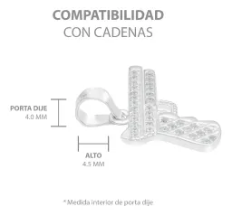 Dije Plata 925 Pistola con Zirconia para Hombre - Imagen 6