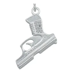 Dije Plata 925 Pistola Glock con Zirconia Blanca Brillante - Imagen 2