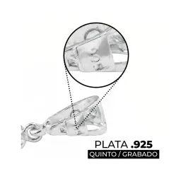 Dije Plata .925 Rifle AK-47 con Zirconias Blancas - Imagen 3
