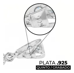 Dije Plata .925 Rifle AK-47 con Zirconias Blancas - Imagen 3