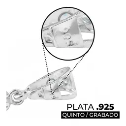 Dije Plata .925 Rifle AK-47 Zirconia Fucsia para Hombre - Imagen 3